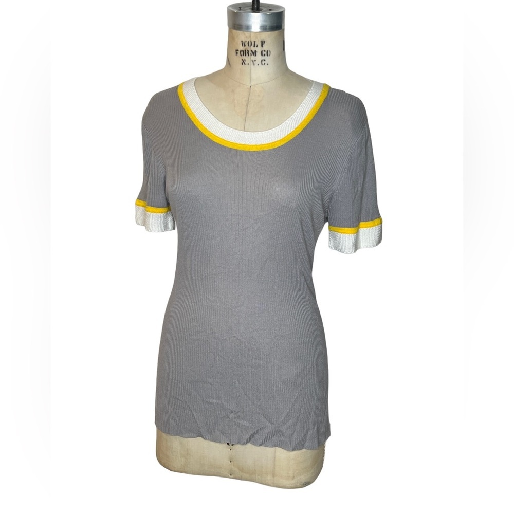 Pink Tartan XL women’s grey knit top